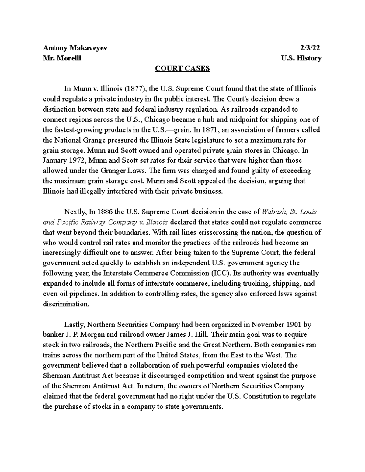 Untitled document Google Docs Antony Makaveyev 2/3/ Mr. Morelli U