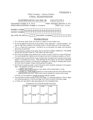 Math140tut91 - Tutorials - Math 140 Tutorial 9 Main problems: For each ...