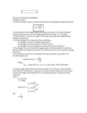 8 Design of Steel Structure - Design procedure of tension members.