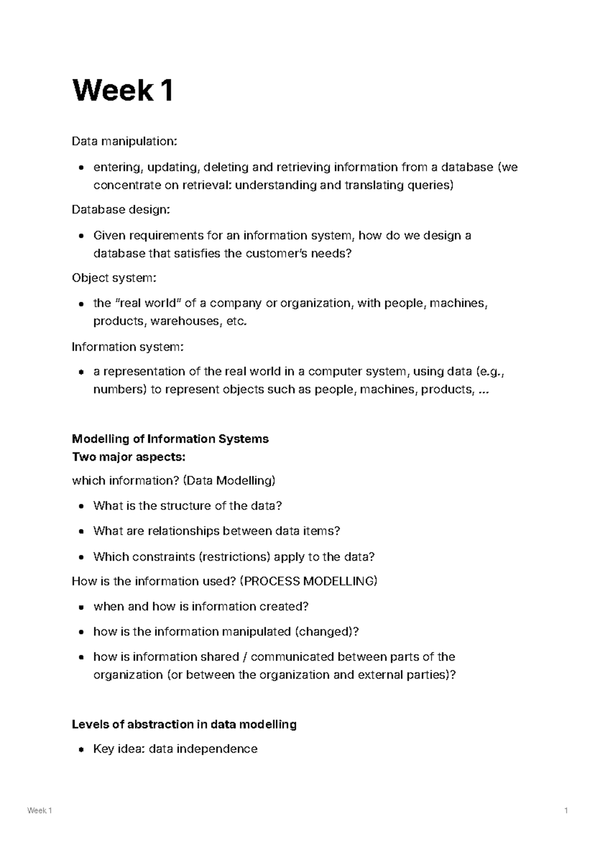 Summary JBI050 - Samenvatting Data management for data analytics - Week ...