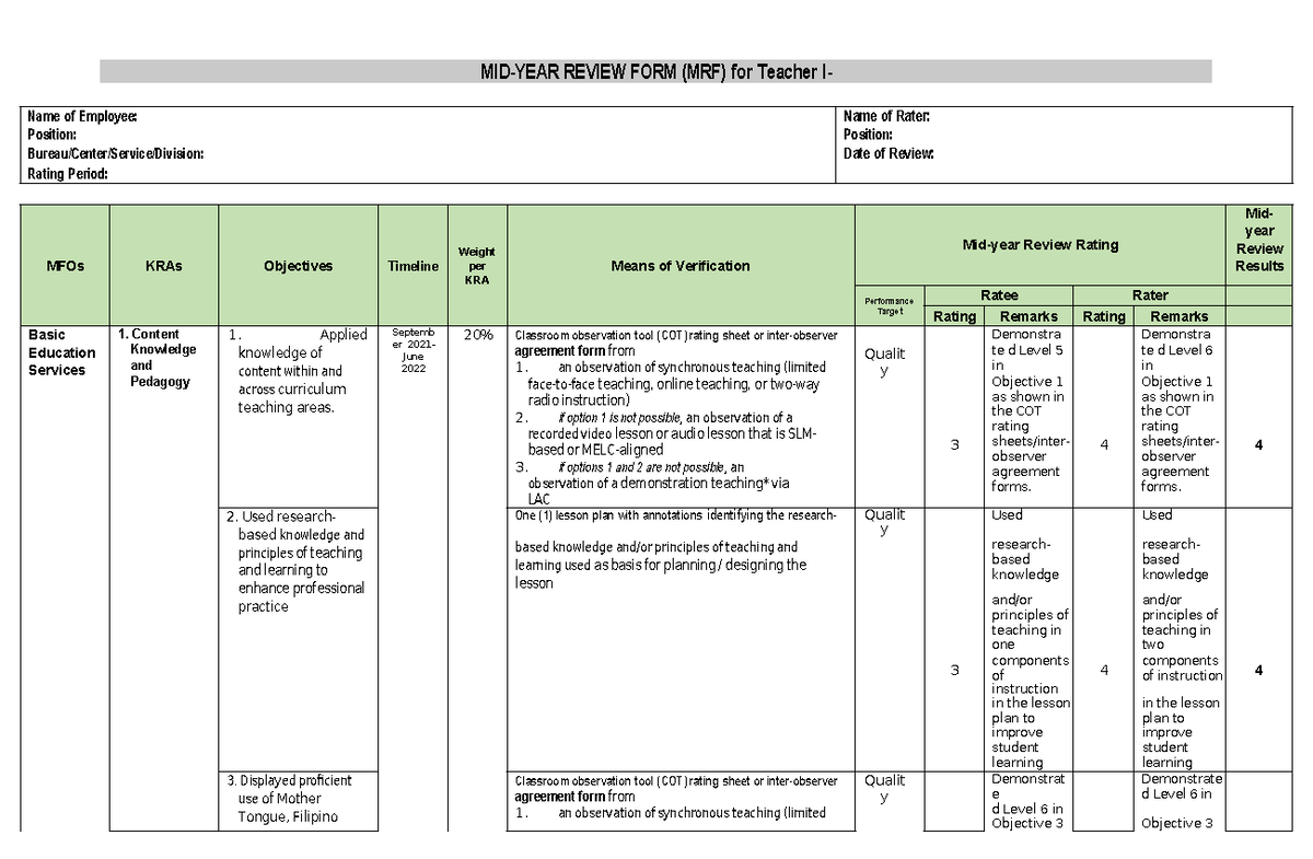 Mid-year-review-form-mrf-for-teacher-i-iii compress - Name of Employee ...