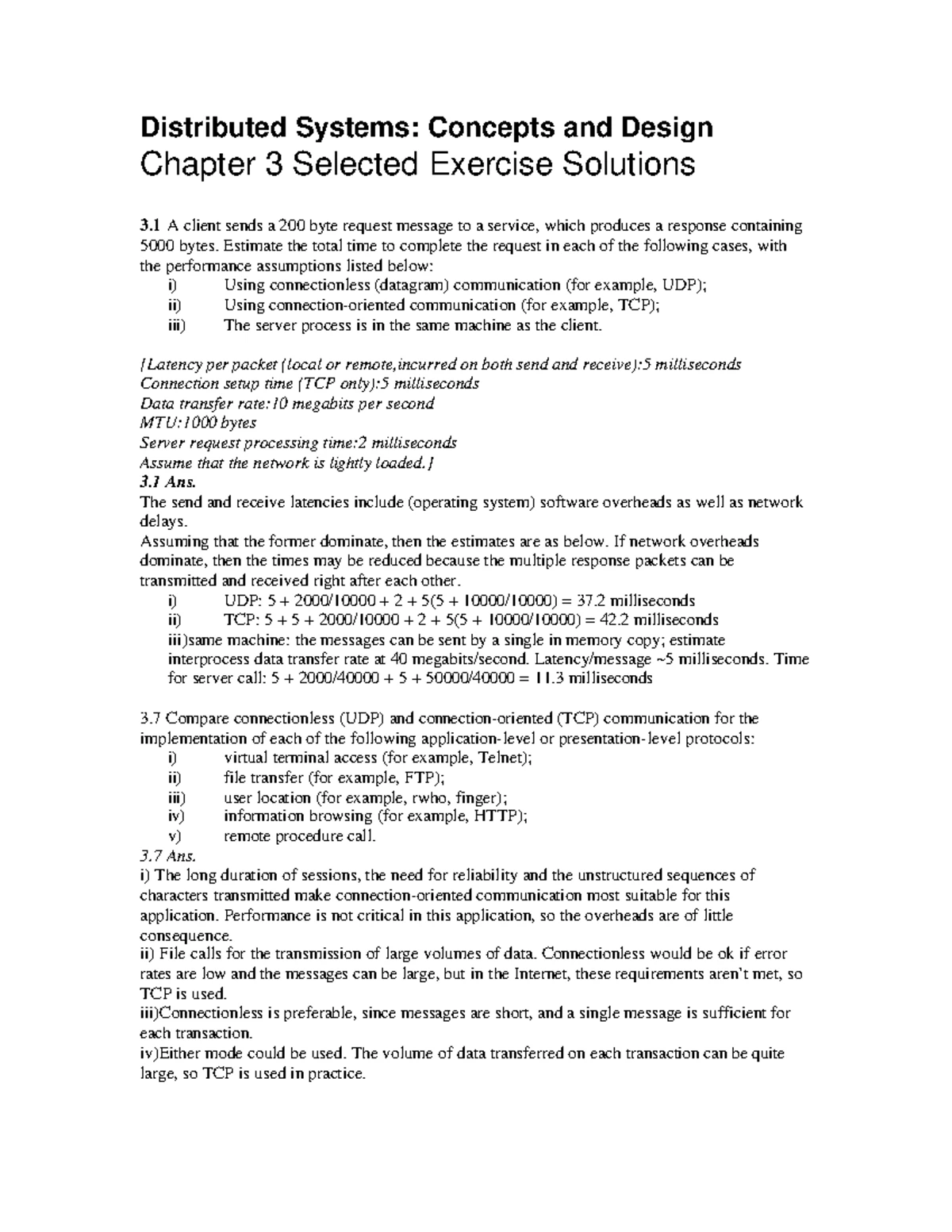 DistributedSystems Solutions MainBook chapter2 edition3 - Distributed ...