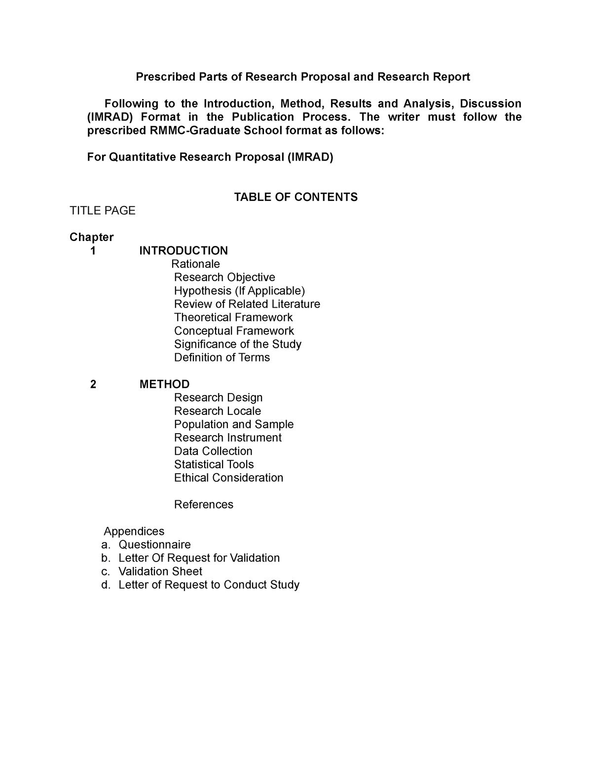 qualitative research format chapter 1