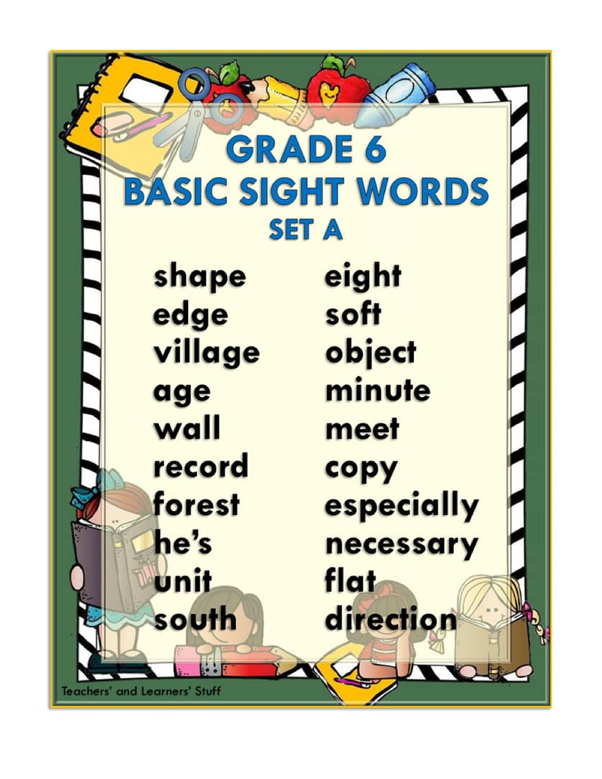 basic-sight-words-6-reading-bachelor-of-secondary-education-studocu