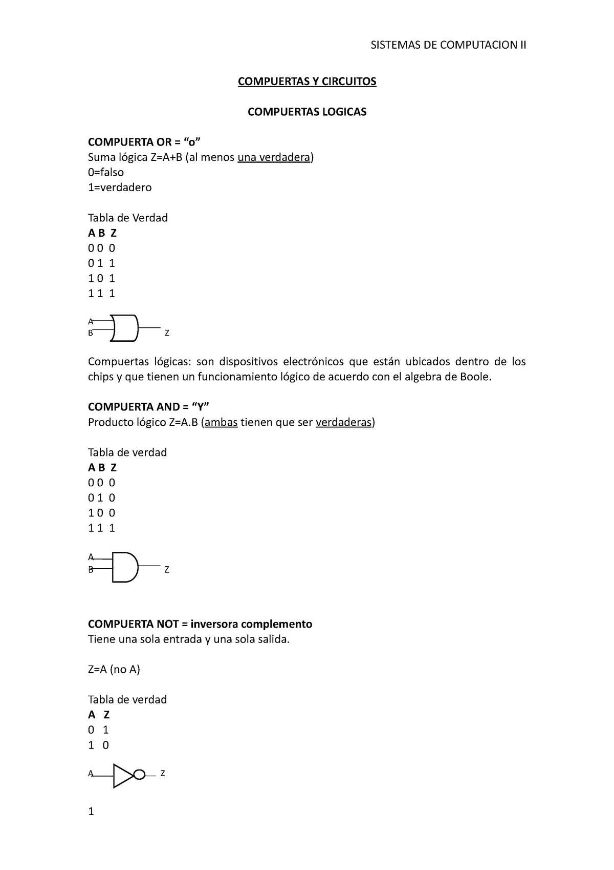 Itinerario 1 - Compuertas Y Circuitos - COMPUERTAS Y CIRCUITOS ...