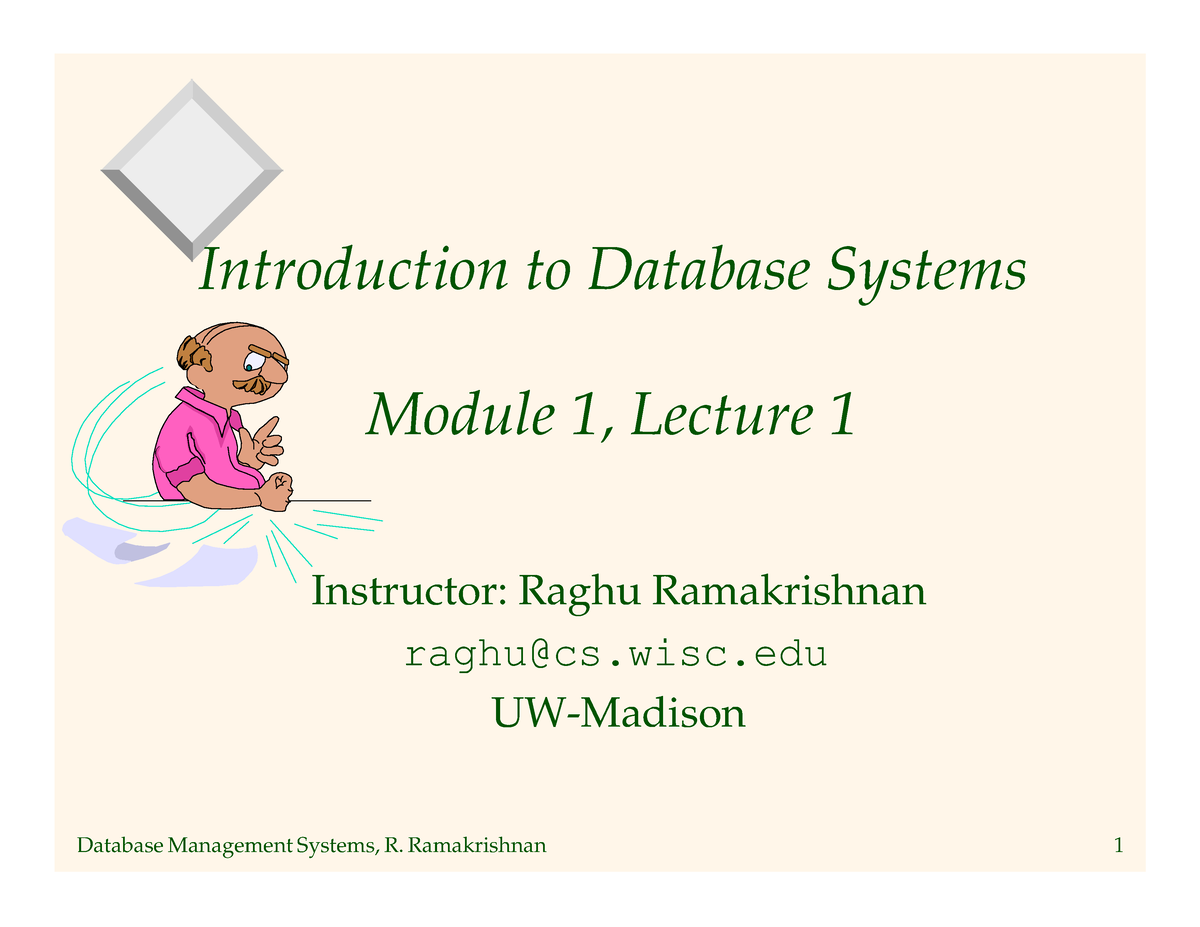 DBMS PART 1 - Dbms Material - Introduction To Database Systems Module 1 ...