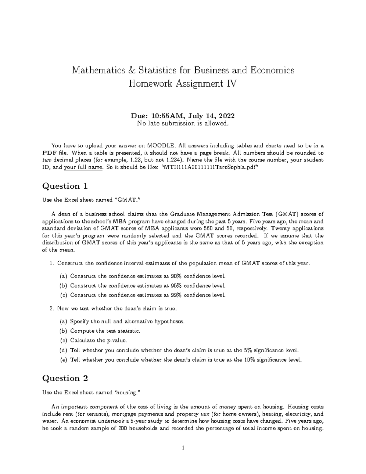 Assignment 4 you have to upload your answer on moodle all answers