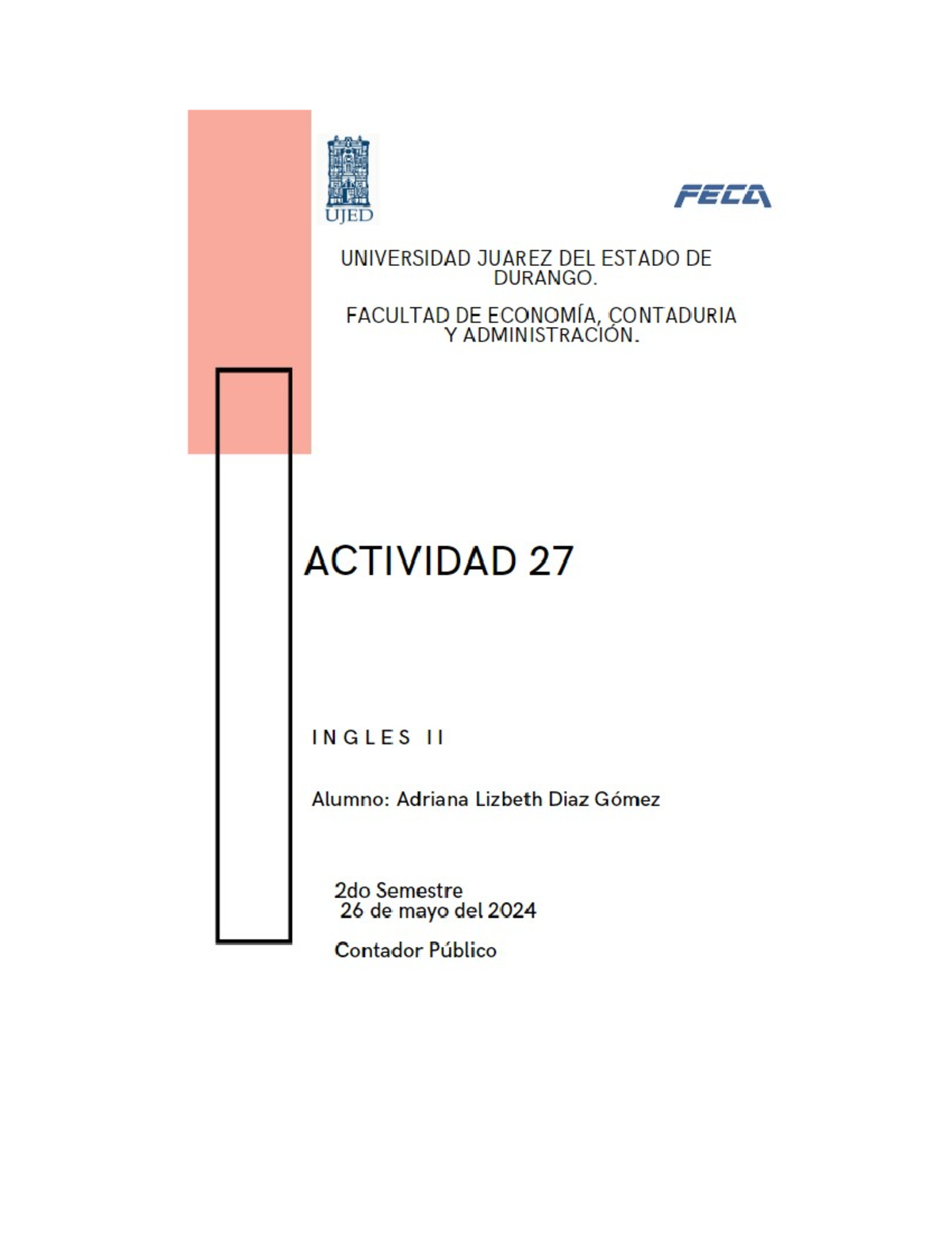 Actividad 27 - Inglés II - Studocu