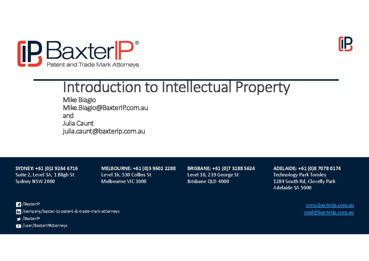 Week 05 IP Seminar - No comments - Introduction to Intellectual ...