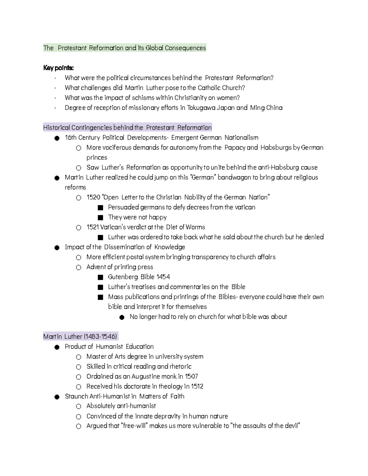 The Protestant Reformation and its Global Consequences - Indulgences ...