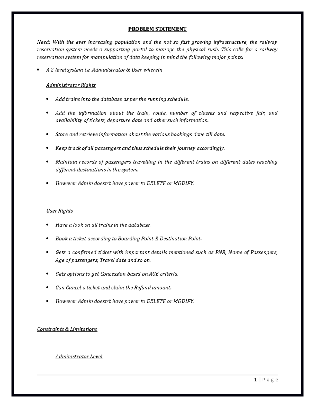 Problem Statement - hackathon - PROBLEM STATEMENT Need: With the ever ...