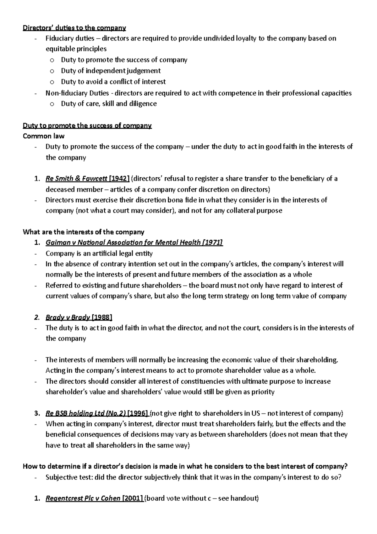 issues-in-company-law-3-directors-duties-directors-duties-to-the