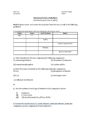 chem 130 homework 4 practice work dupon - CHEM G130 - OCC - Studocu