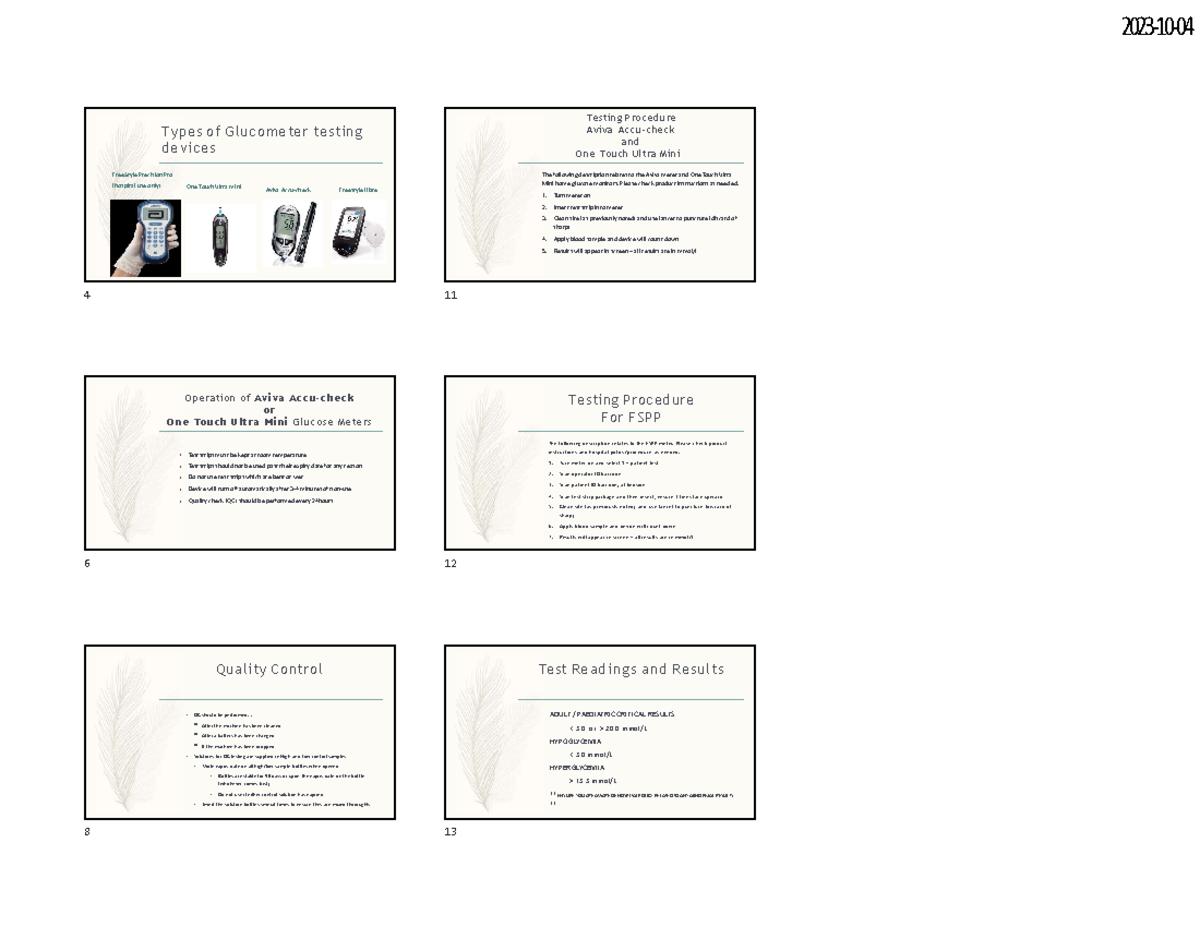 Glucose meter important parts - 2023-10- Types of Glucometer testing ...
