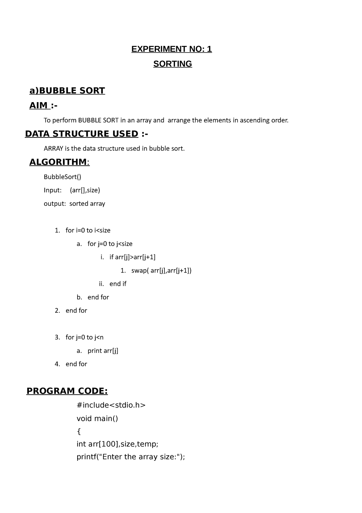 data structure lab assignment