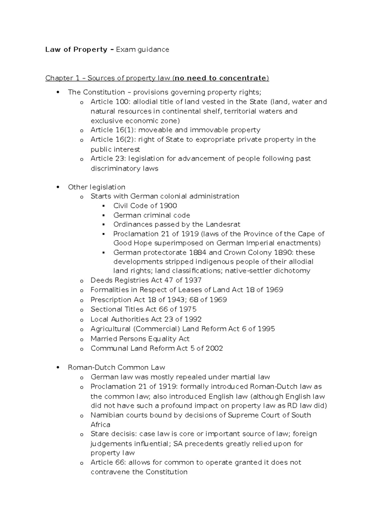 Law Of Property Exam Prep Class - Law Of Property – Exam Guidance ...