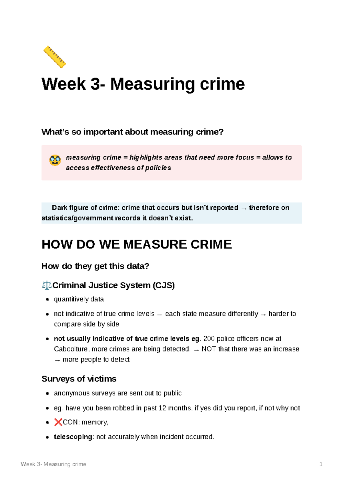 measuring crime essay