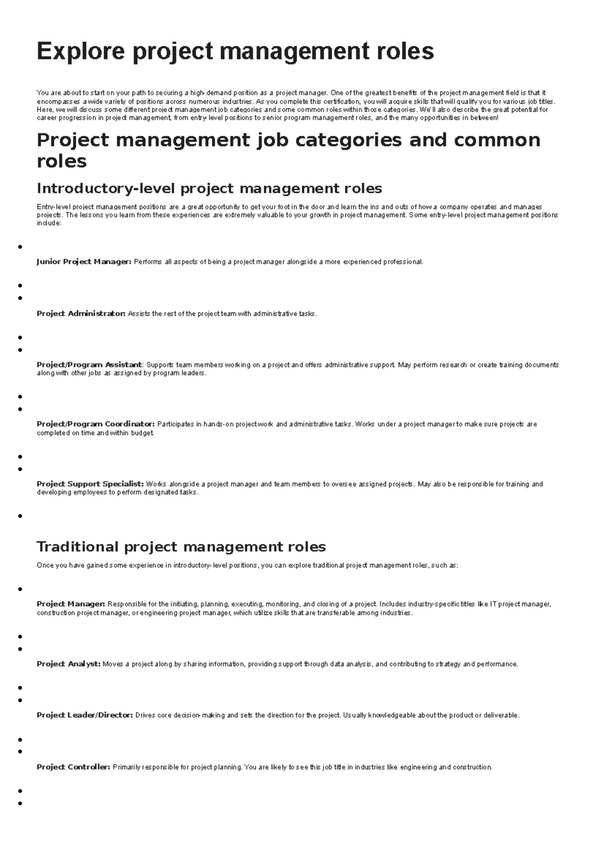 Explore project management roles - One of the greatest benefits of the ...