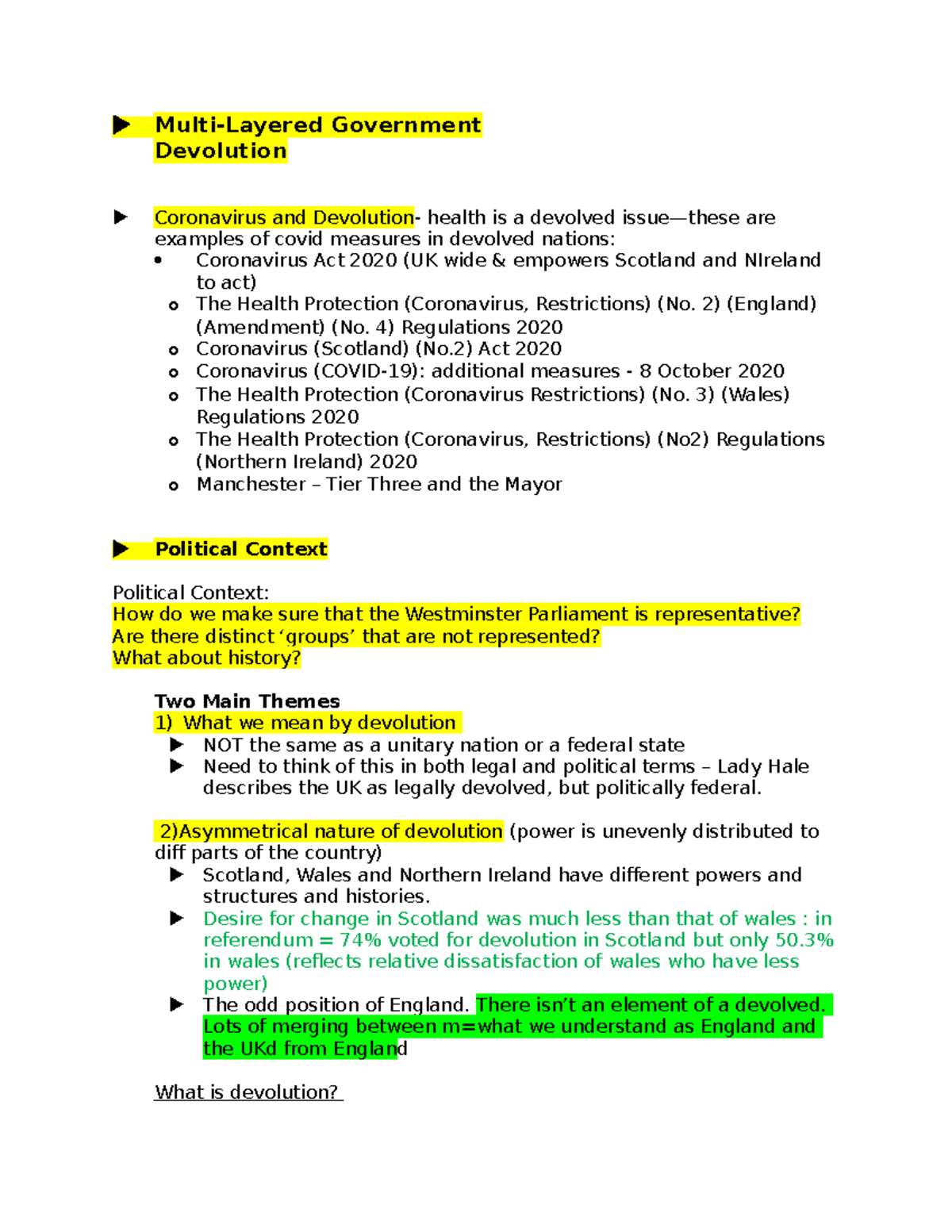 Consti multi layered constitution, devolution, EU Law, factortame