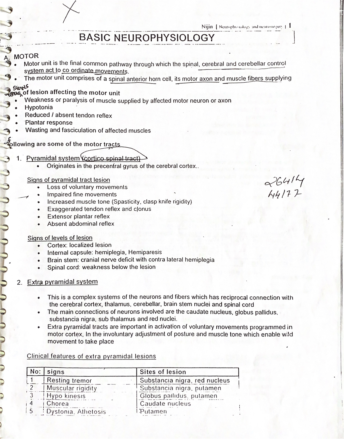 Basic Neurophysiology motor sensory reflexes types bladder and bowel