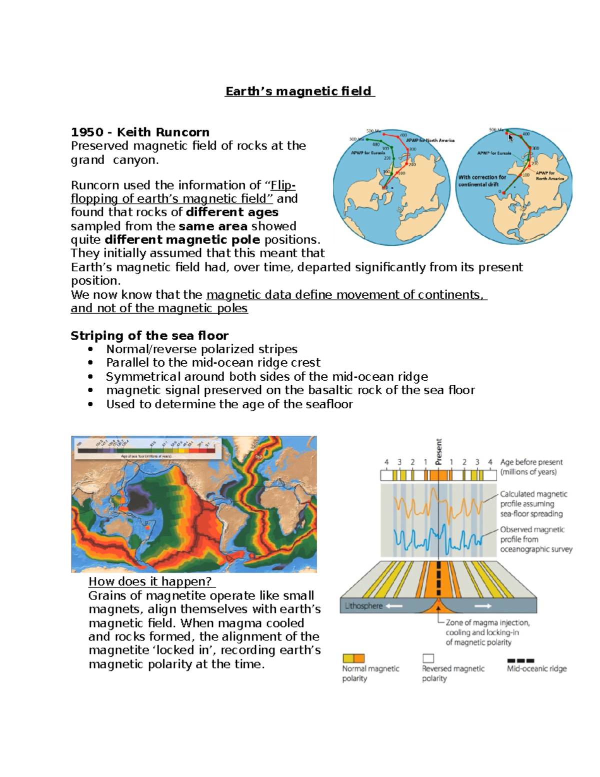 GEOS LEC W2 part 2 Earth’s field 1950 Keith Runcorn