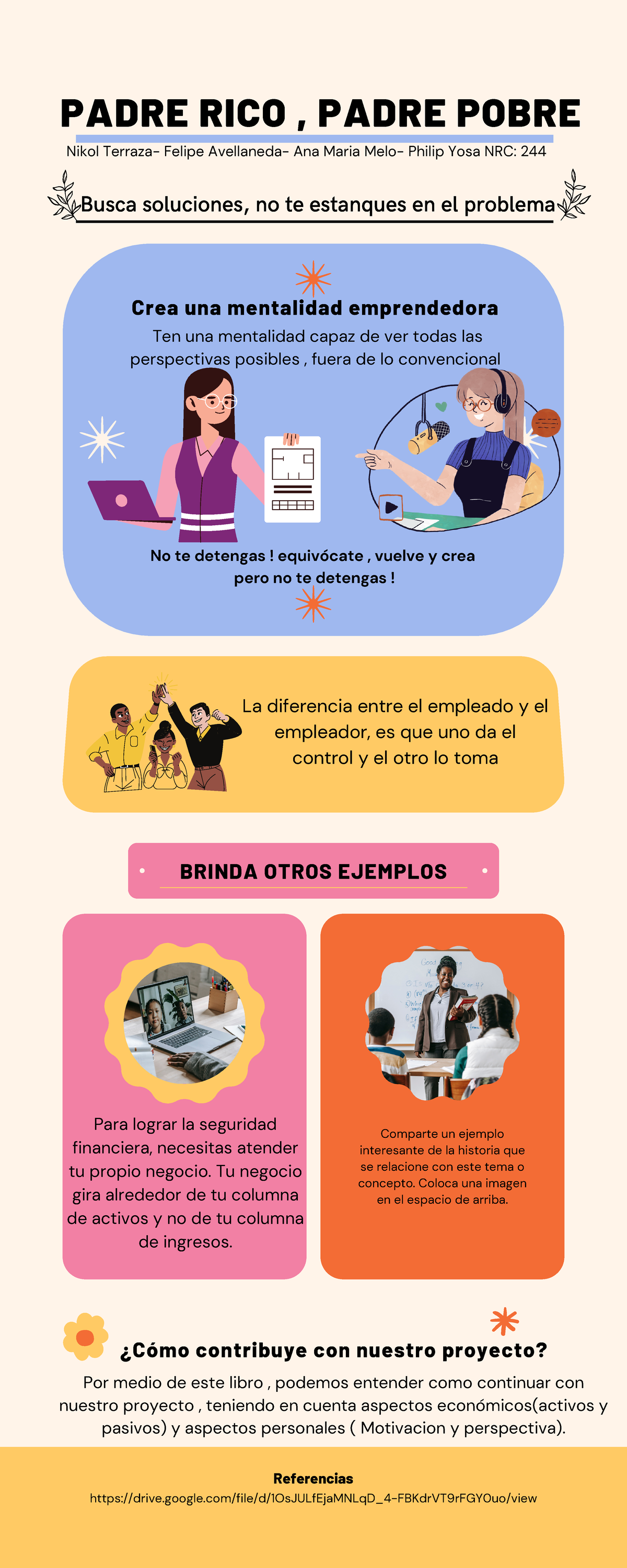 Infografía emprendimien Uniminuto - Busca soluciones, no te estanques en el  problema Por medio de - Studocu