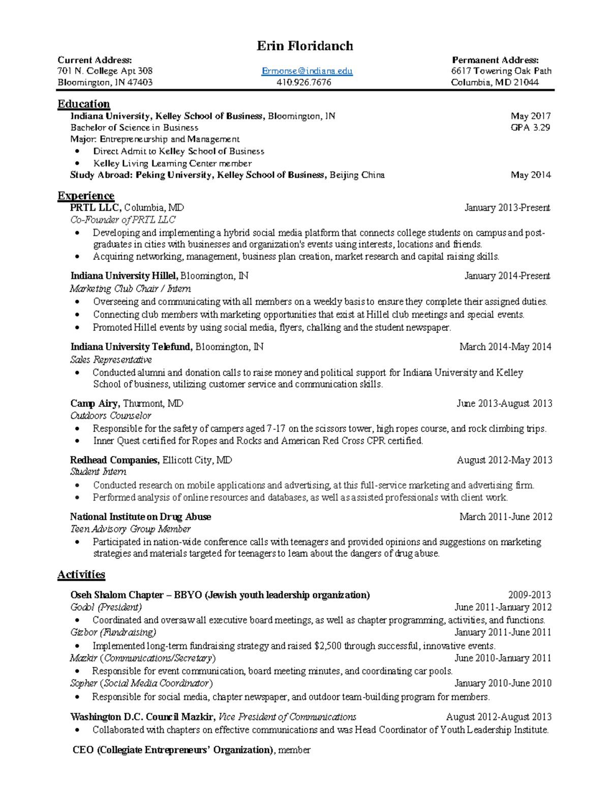 resume-example-1-erin-floridanch-current-address-permanent-address