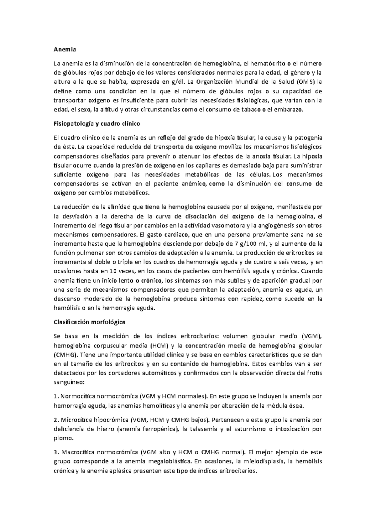 Anemia, sus tipos, cuadro clinico y diagnostico. - Hematología Médica ...