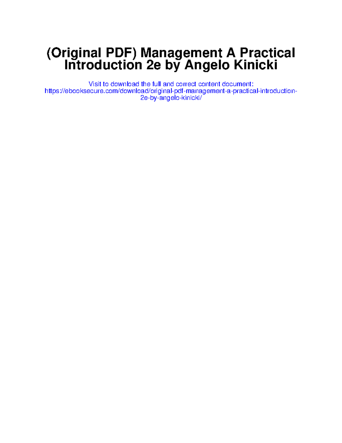 702239594 Download Original PDF Management A Practical Introduction 2e ...