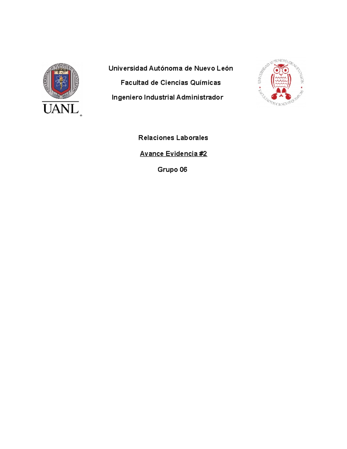 Evidencia 2 - Universidad Autónoma de Nuevo León Facultad de Ciencias ...