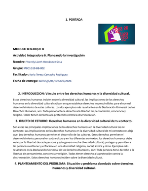 Actividad Integradora 1 Semana 1 Prepa En Linea Sep - Portada Nombre De ...