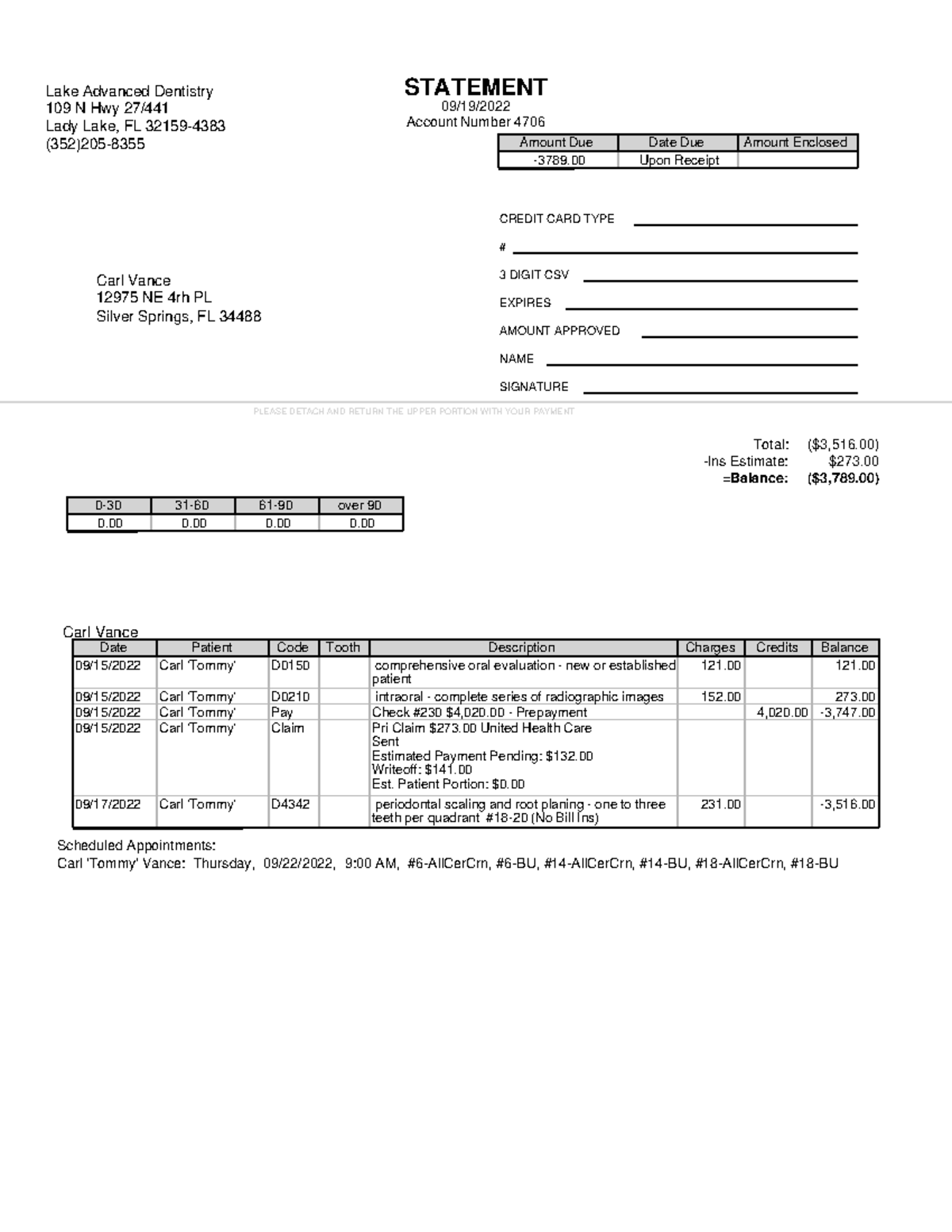 Statement - Math And Geometry - Amount Due Date Due Amount Enclosed 