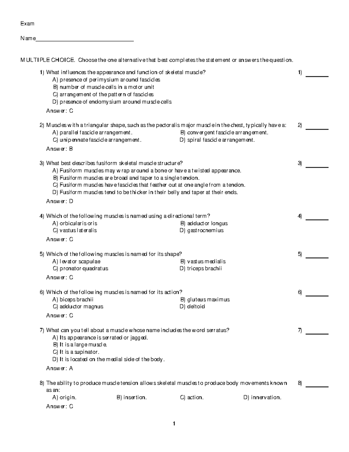 Chapter 9 - The Muscular System (Human Anatomy and Physiology 2nd ...