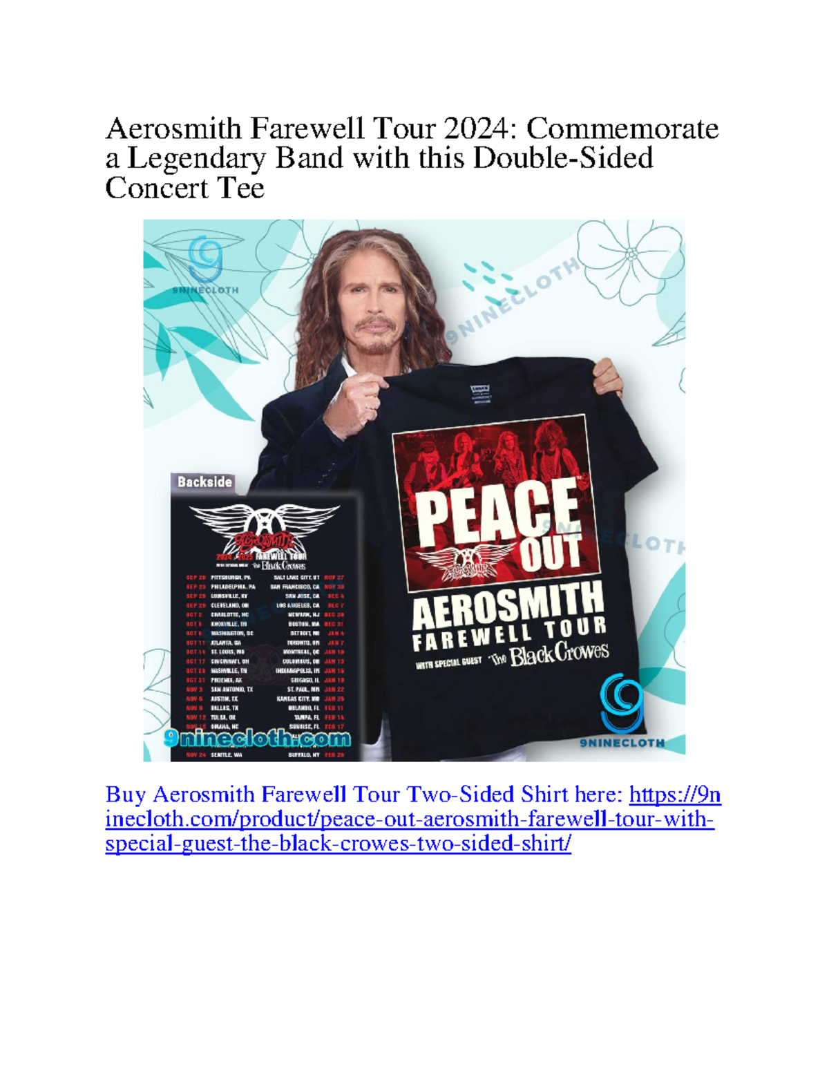 Aerosmith Farewell Tour Setlist - el2e65z