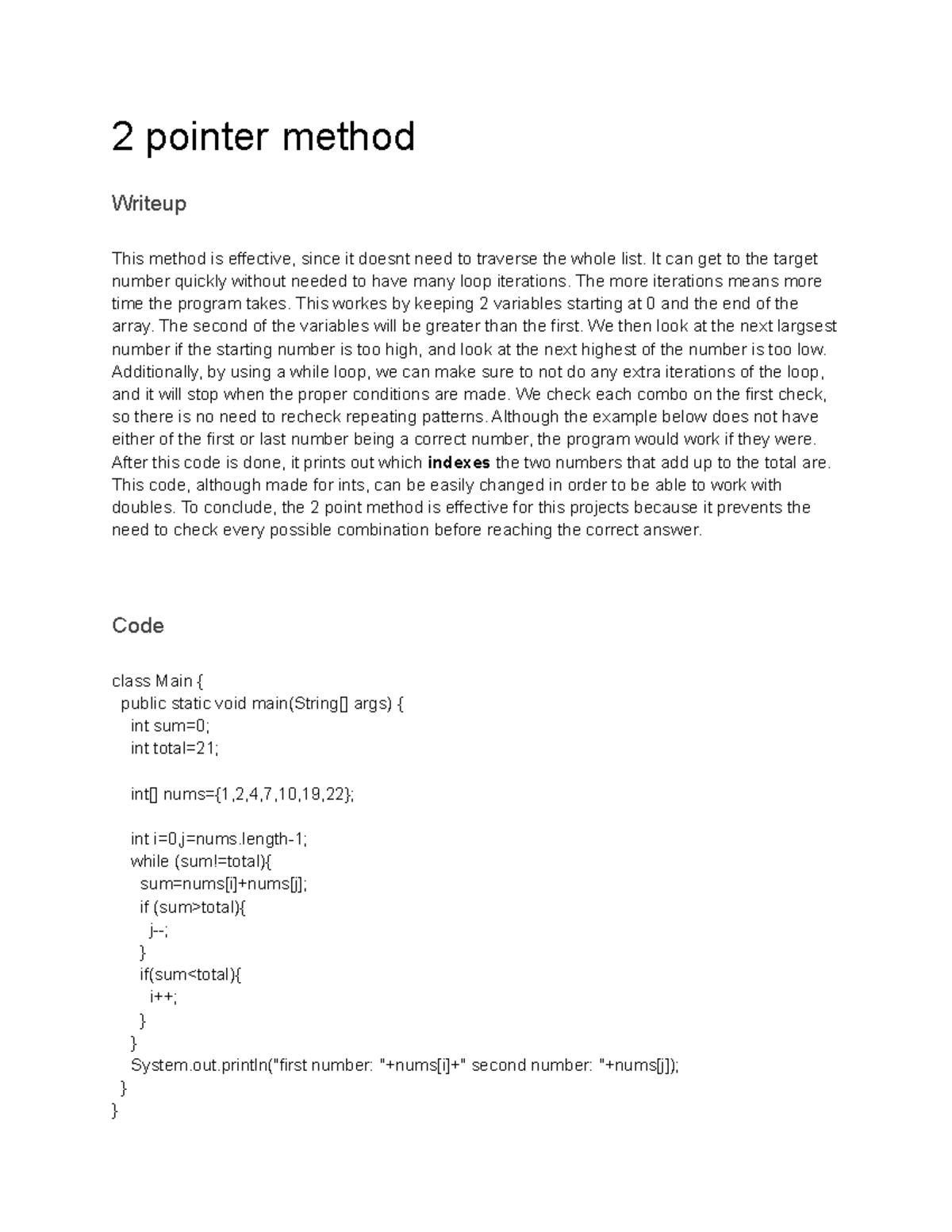 2 pointer method - 2 pointer method Writeup This method is effective ...