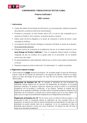 Comprensión Y Redacción De Textos II 100000N04I - UTP - StuDocu