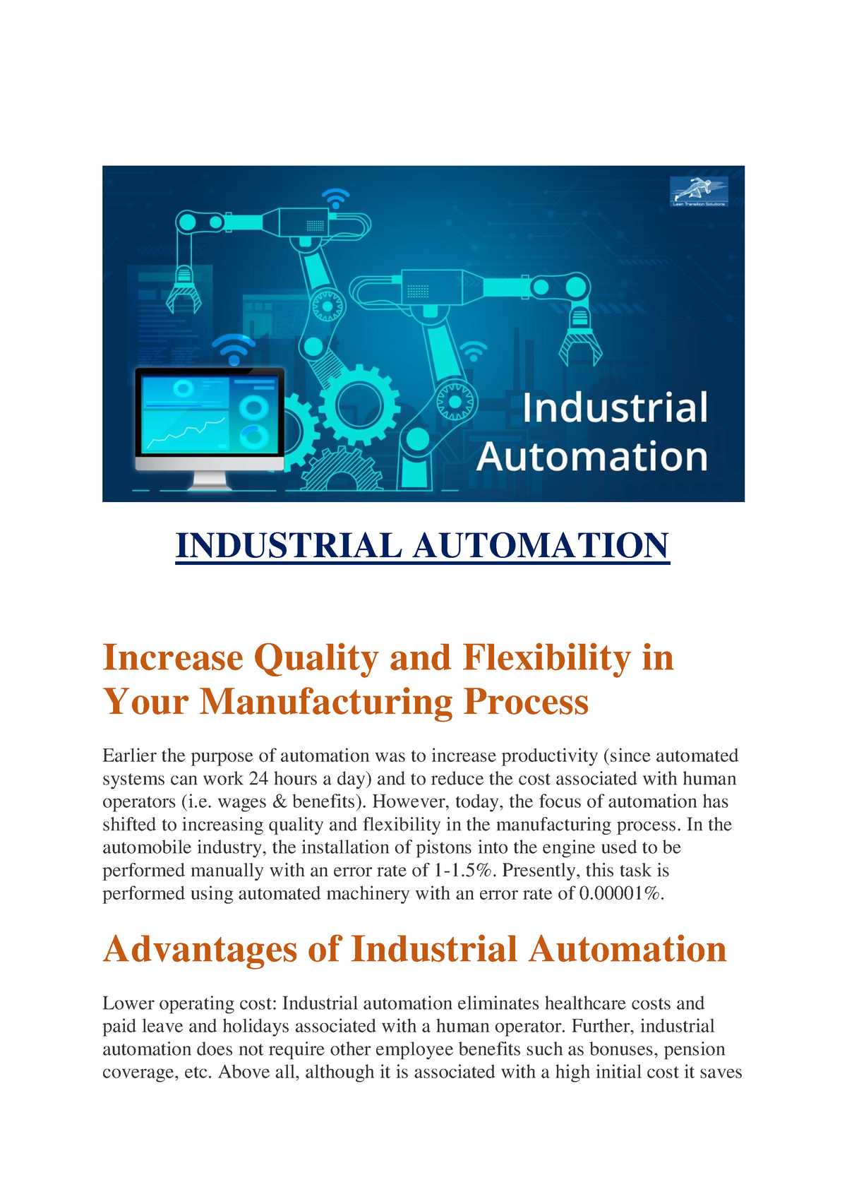 industrial automation case study examples