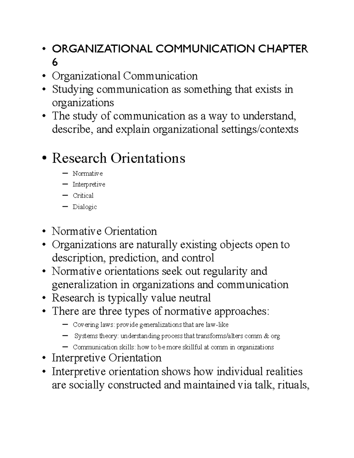 organizational communication thesis