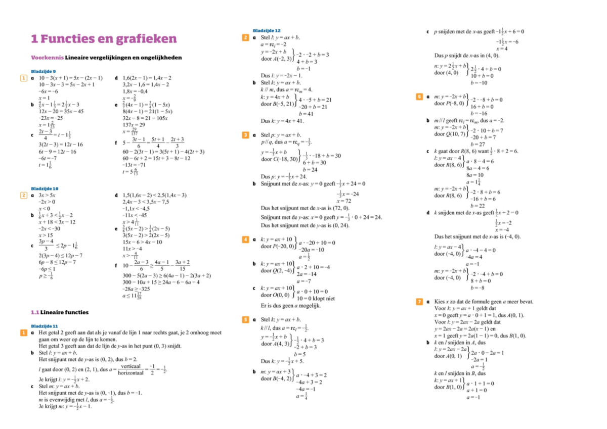 Uitwerkingen 4V-WB-Hoofdstuk 1 - Wiskunde B - Studeersnel