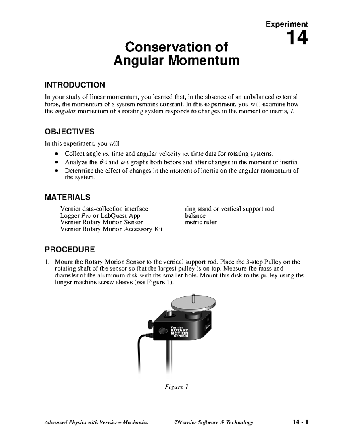 experimental conservation of angular momentum