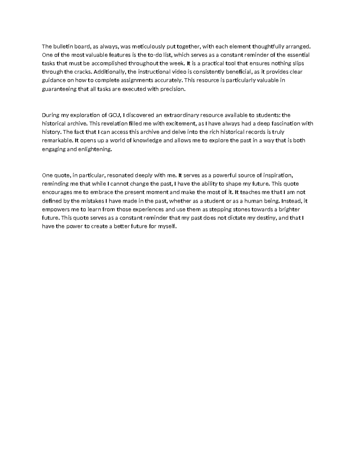 Topic 5 Discussion Question 2 - The bulletin board, as always, was ...