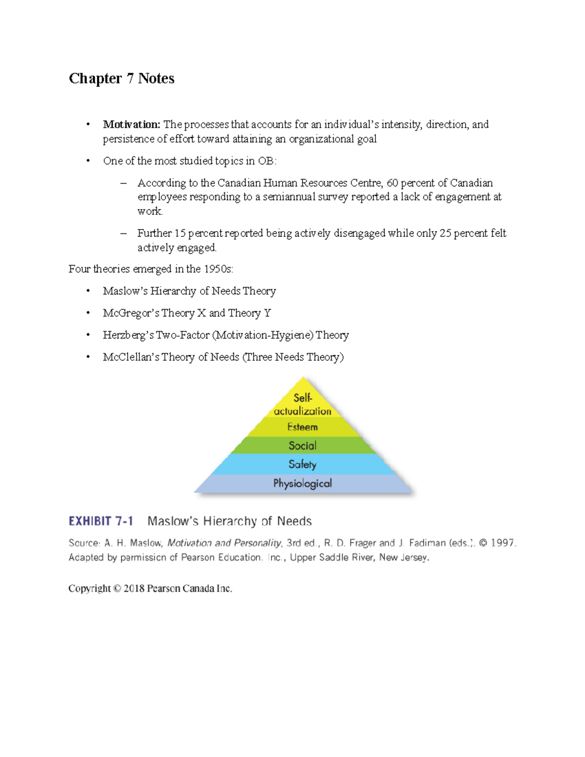 Chapter 7 Notes - Chapter 7 Notes • Motivation: The processes that ...