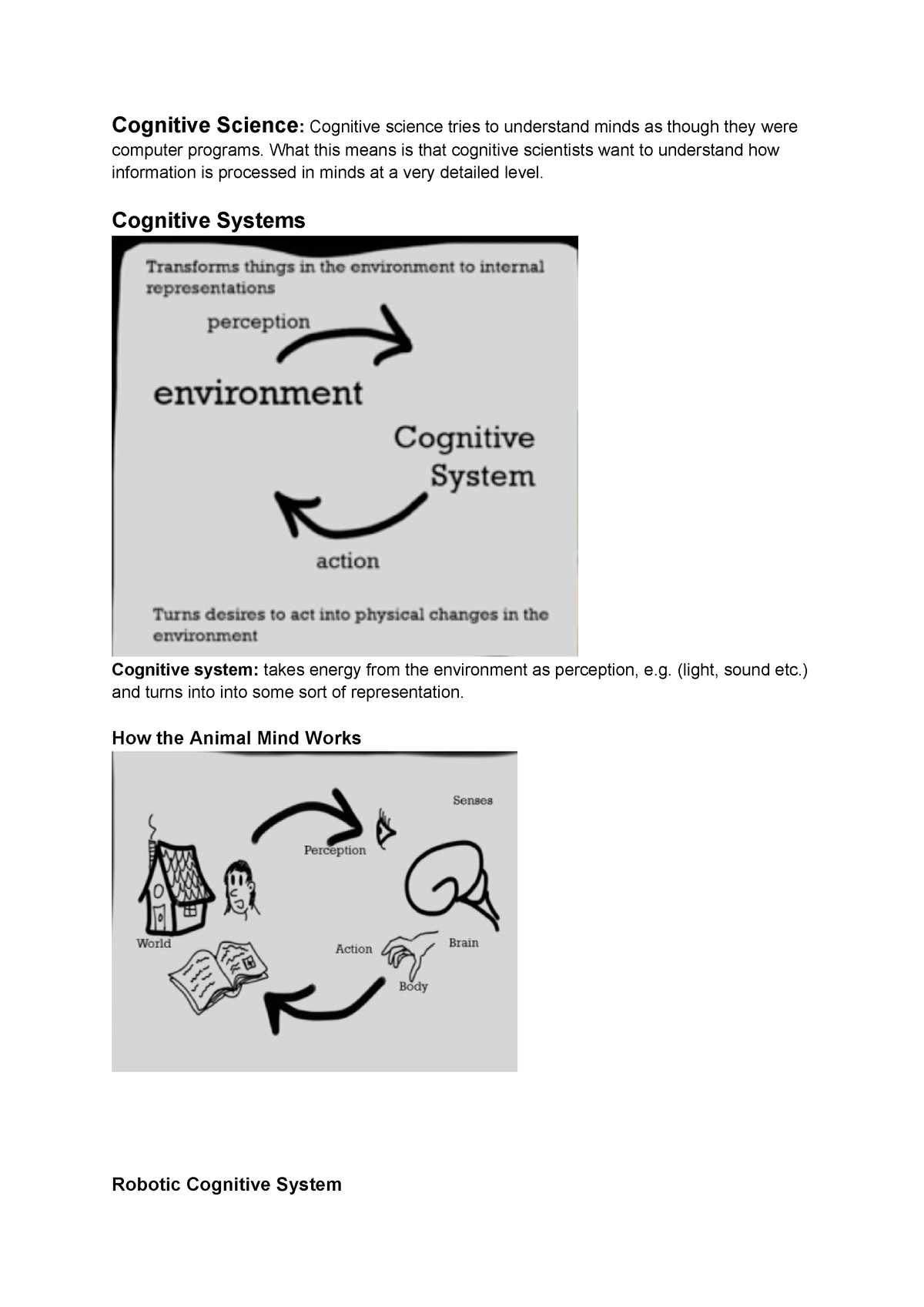 Mysteries Of The Mind - CGSC 1001 - Cognitive Science: Cognitive ...