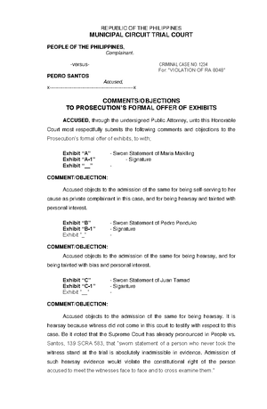 Sample Format Of Judicial Affidavit English - Annex “F”: Sample Of ...