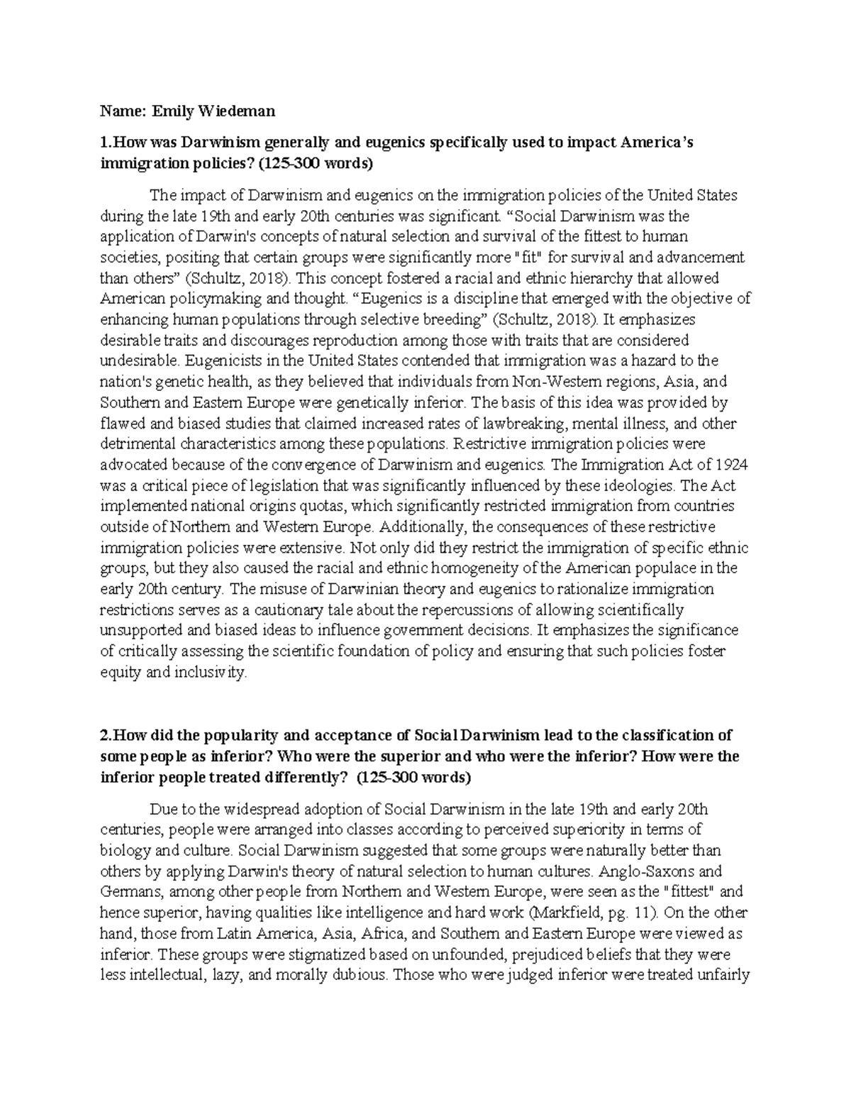 Social Darwinism And Modern Society: A Dangerous Connection? - mc85bai