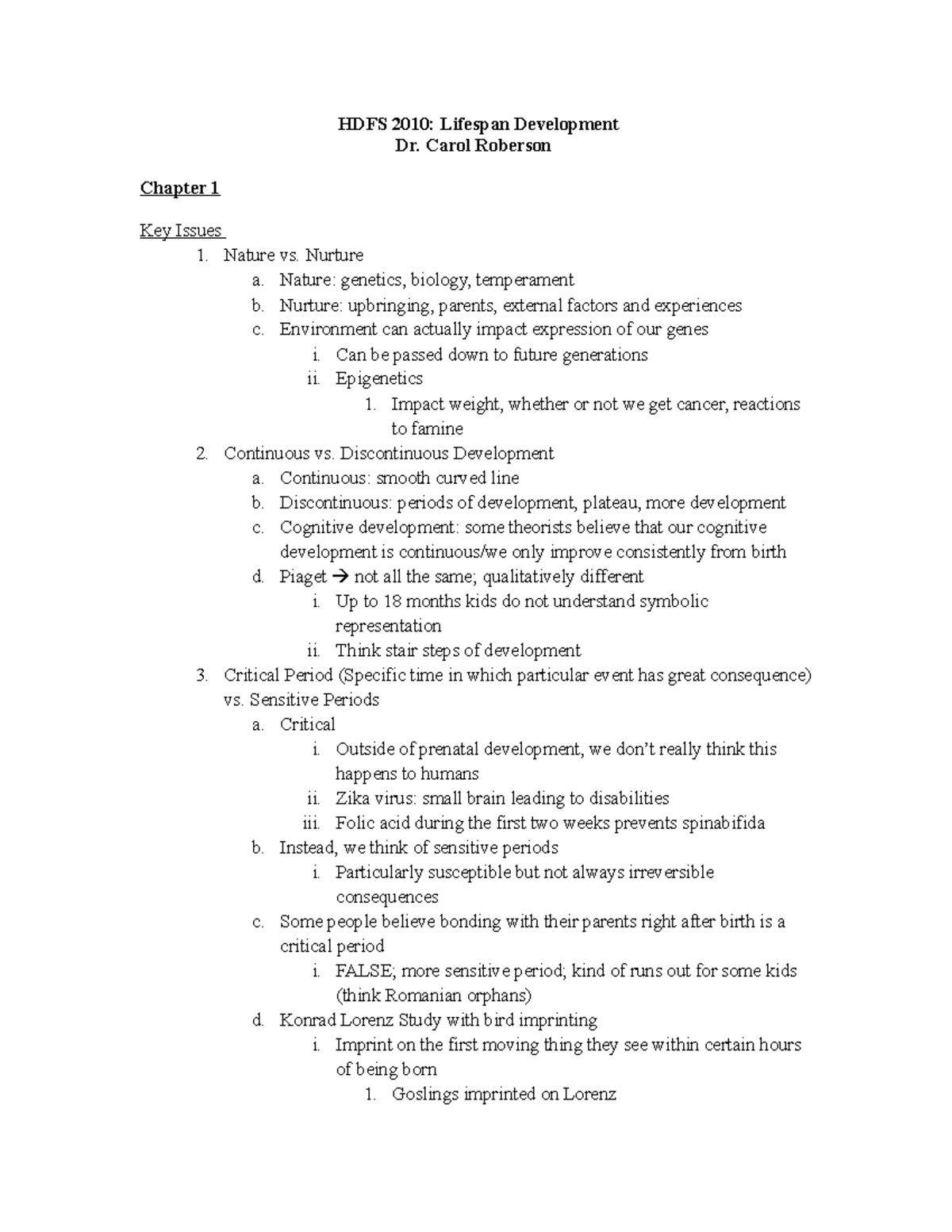 Exam 1 Lecture Notes - Contains The Important Terms, Concepts, And Main ...