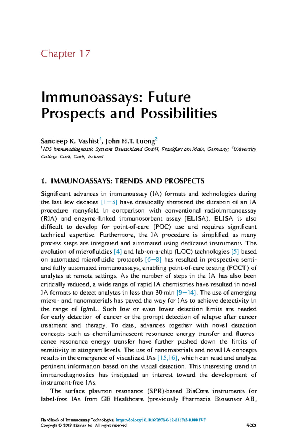 3-s2 - Research Into Immunoassays - Chapter 17 Immunoassays: Future ...