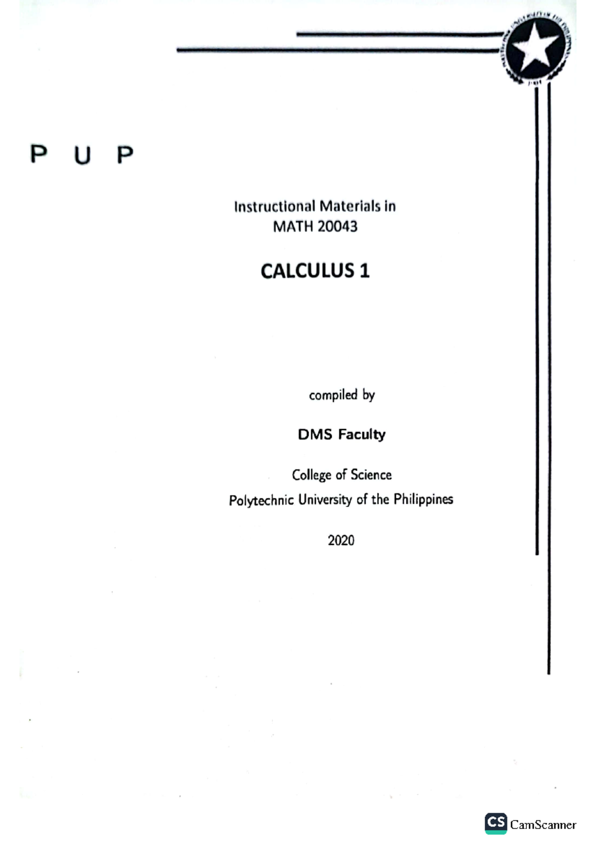 Calculus 1 - MODULE - Bachelor of Science in Electrical Engineering ...