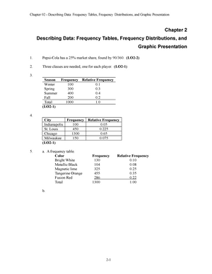 Solutions Manual Statistical Techniques In Business And Economics 17th ...