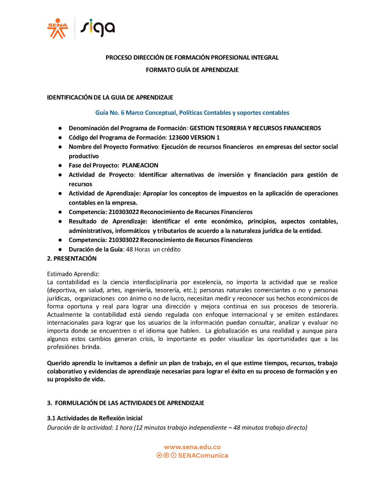 Guía No. 6 Marco Conceptual Y Politicas Contables- P - PROCESO DIRECCI ...